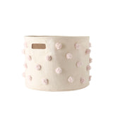 Pehr-Pom Pom Basket - Drum-Blush Medium-1