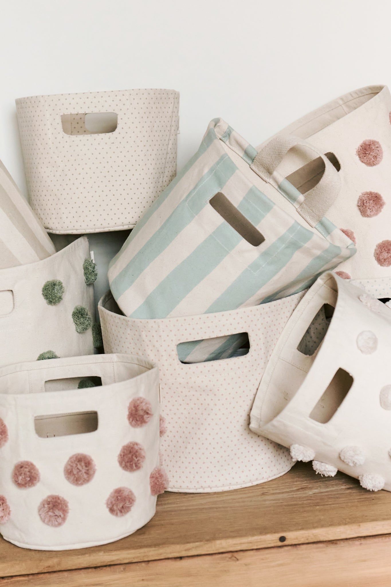 Pom Pom Basket - Pint - Rose Pink