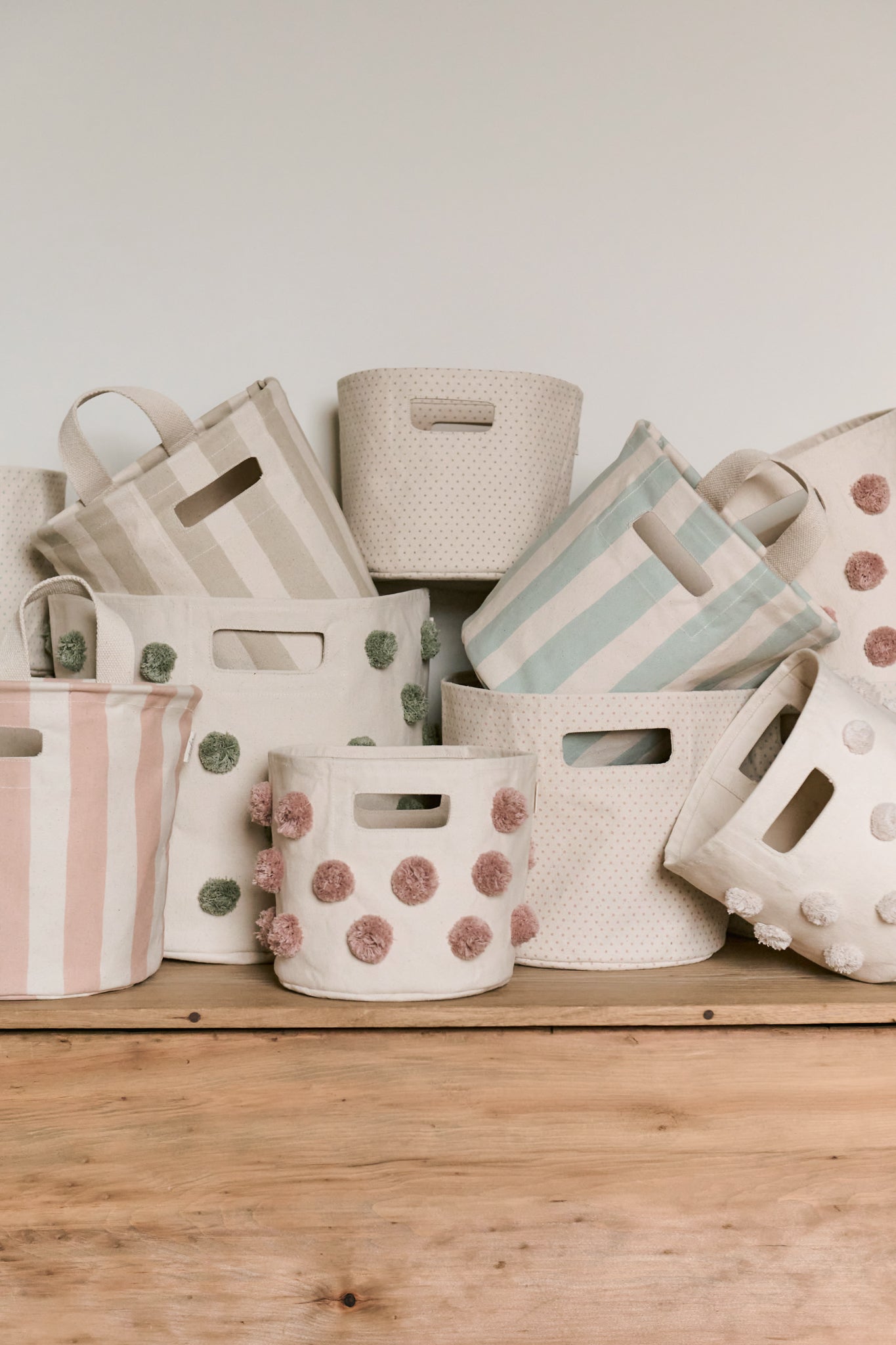 Pom Pom Basket - Pint - Sage