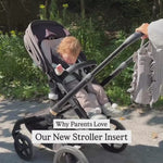 Pehr-Reversible Stroller Insert-Gingham Indigo /Sherpa-2