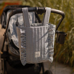 Pehr-Bucket Stroller Organizer Set-Gingham Indigo-3