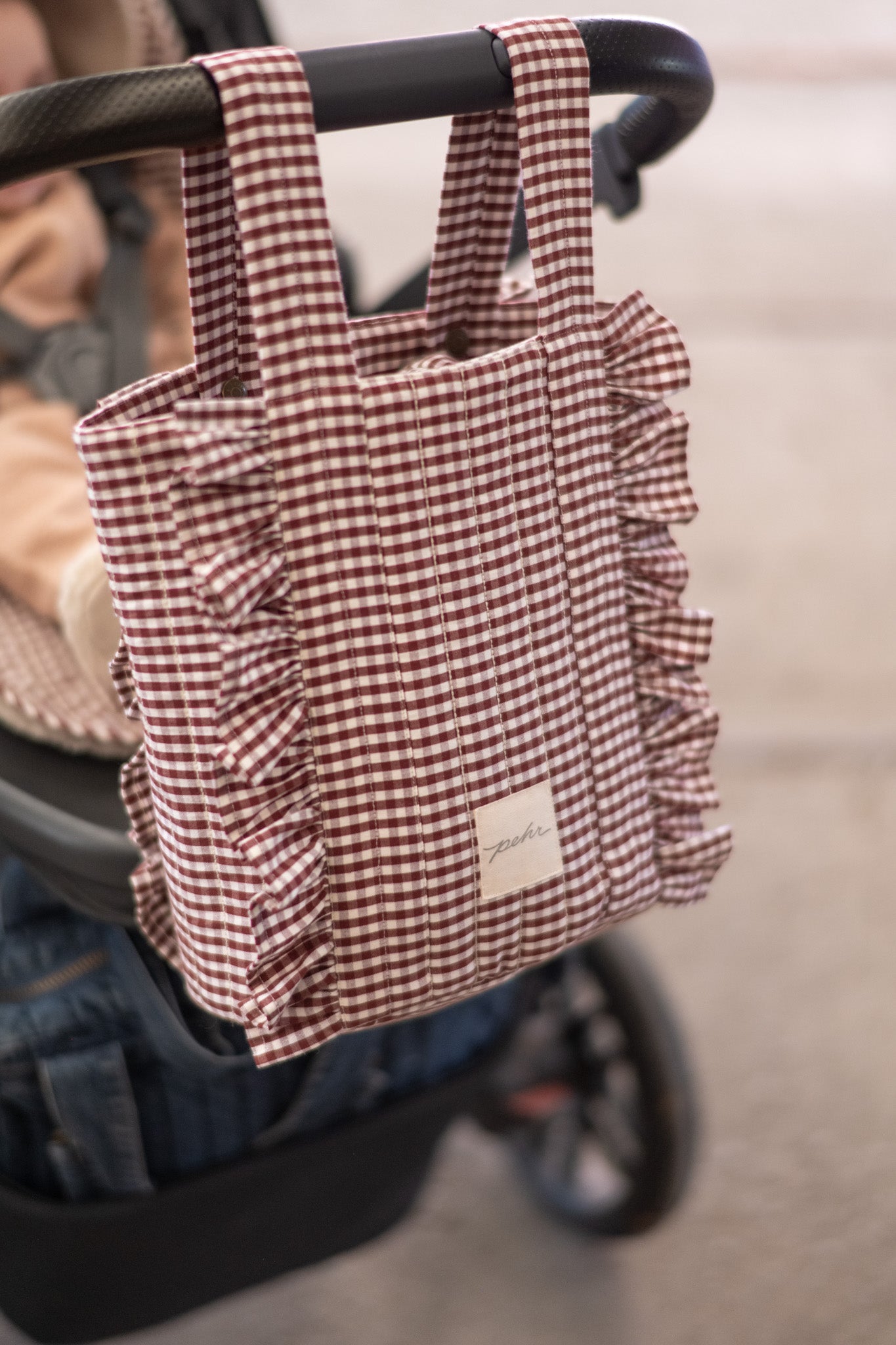 Pehr-Bucket Stroller Organizer Set-Mulberry-3