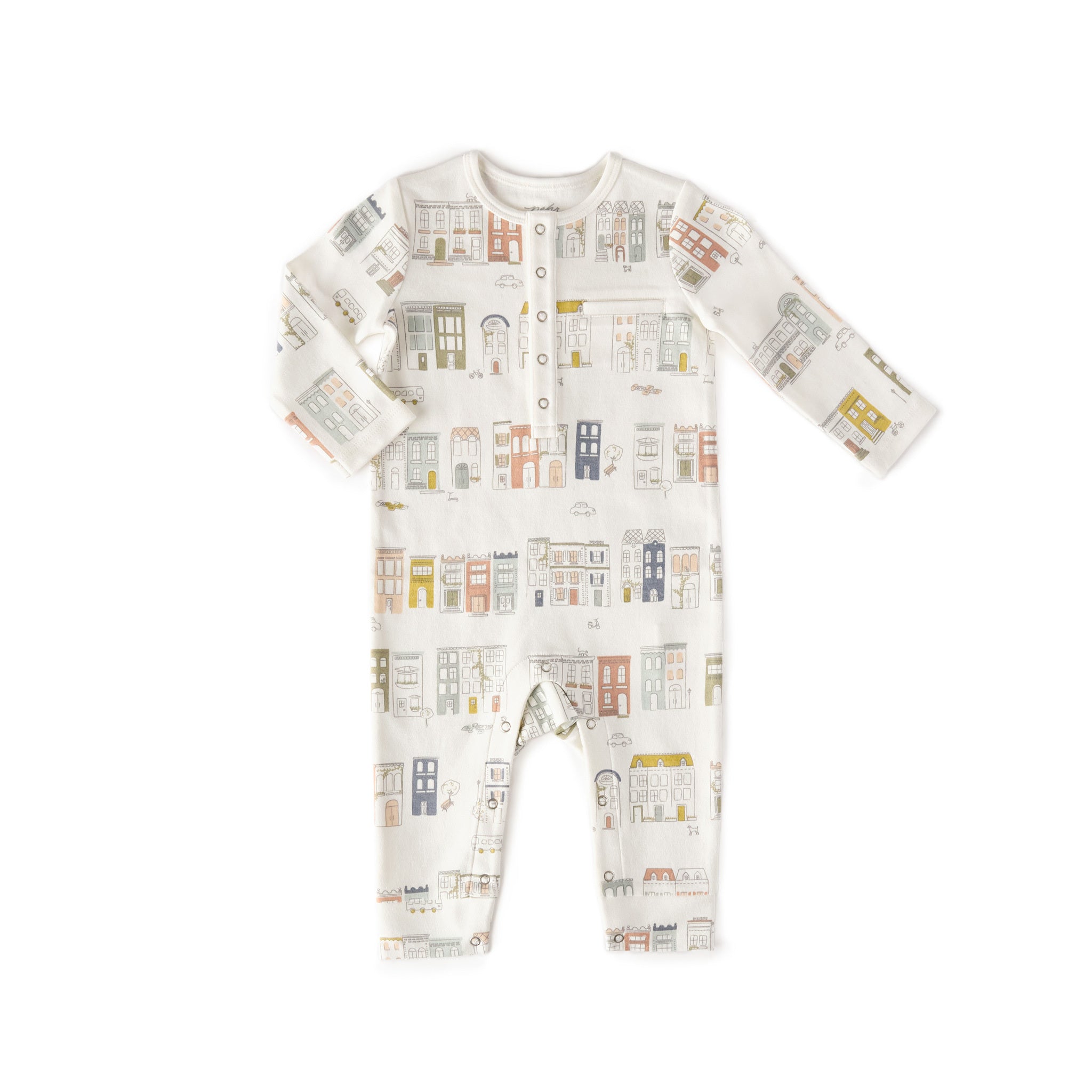 Pehr-Henley Romper-My Neighborhood-1