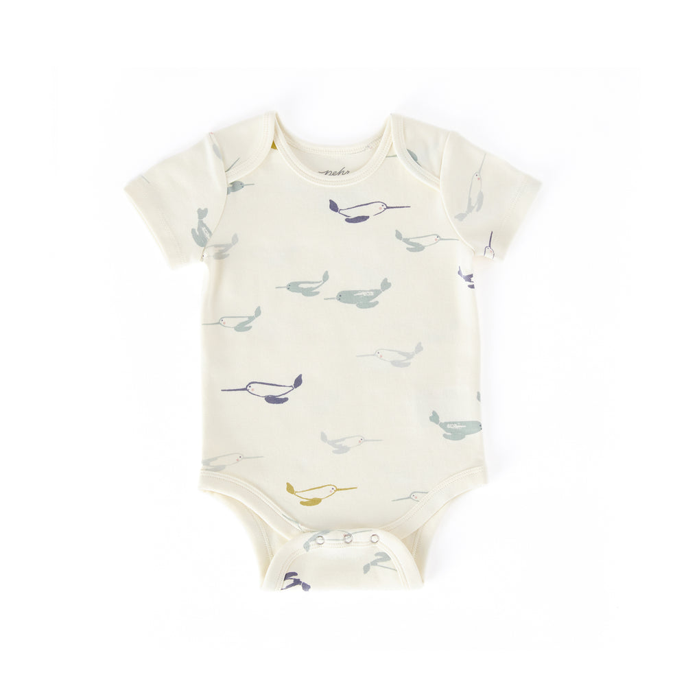 Classic One-Piece One-Piece Pehr Canada Wildlings Narwhal 0 - 3 mos. 