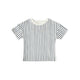 Dropped Shoulder T-Shirt Top Pehr Canada Stripes Away Ink Blue 18 - 24 mos. 