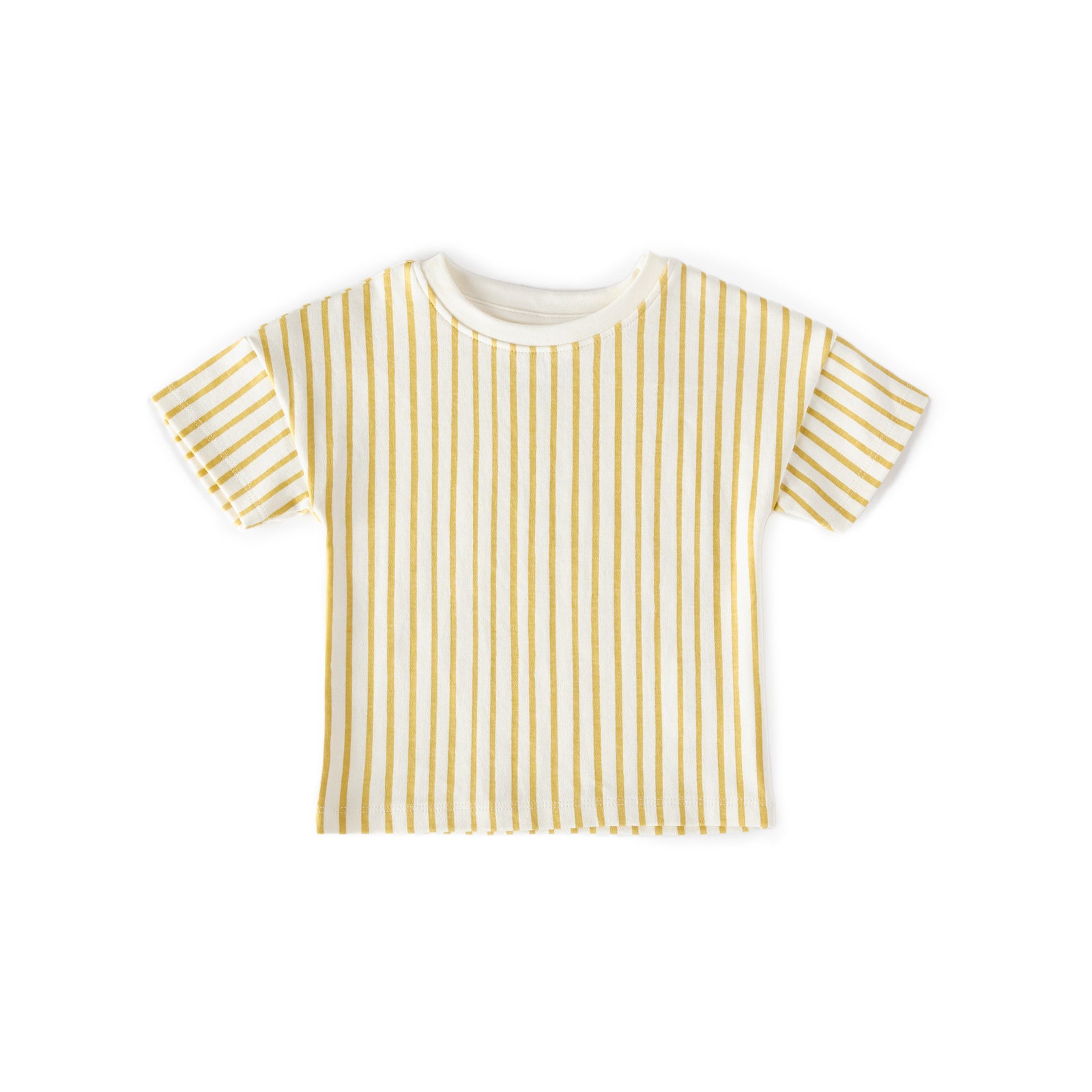 Dropped Shoulder T-Shirt Top Pehr Canada Stripes Away Marigold 18 - 24 mos. 