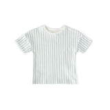 Pehr-Dropped Shoulder Short Sleeve T-Shirt-Stripes Away Sea-1