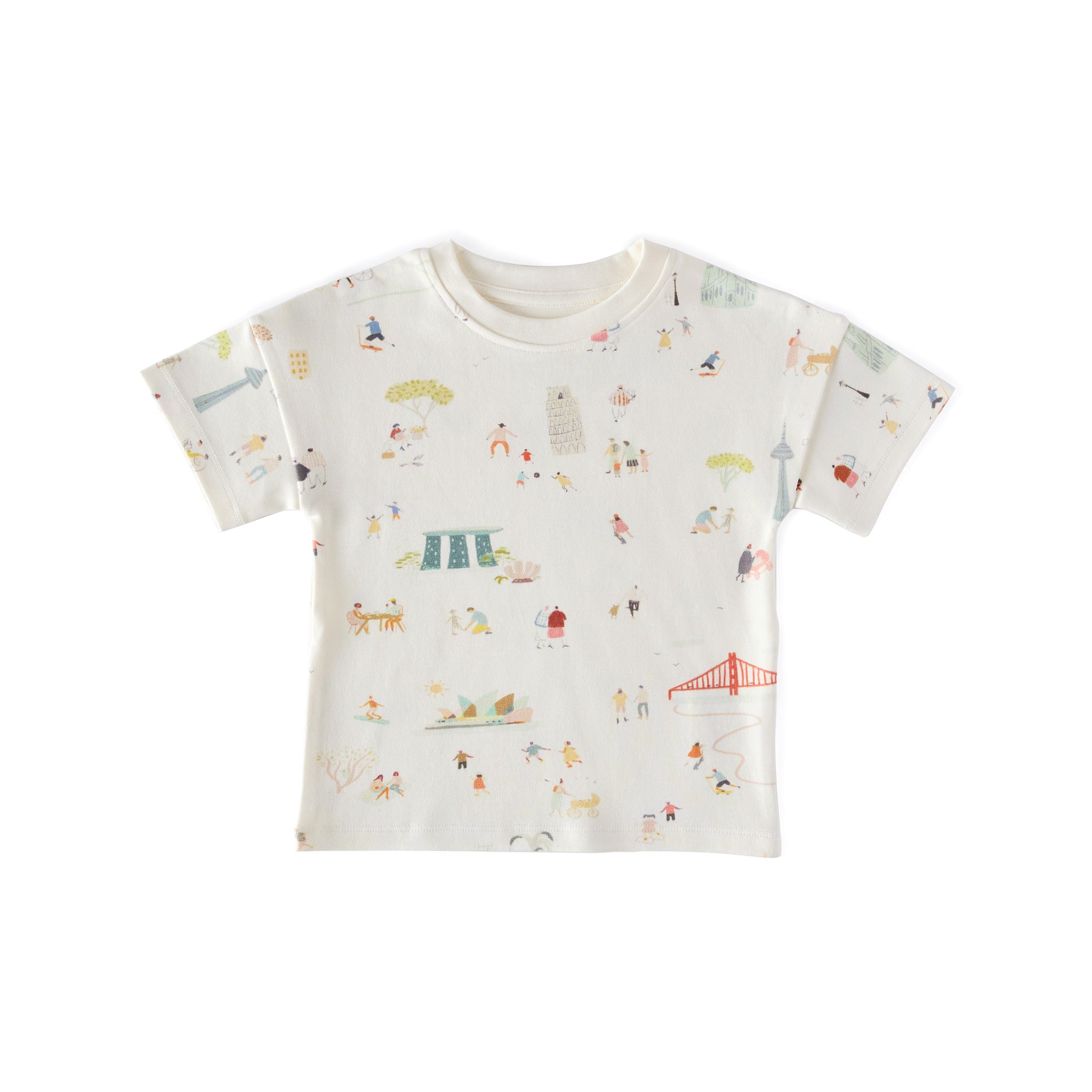 Pehr-Dropped Shoulder Short Sleeve T-Shirt-Explore the World-1