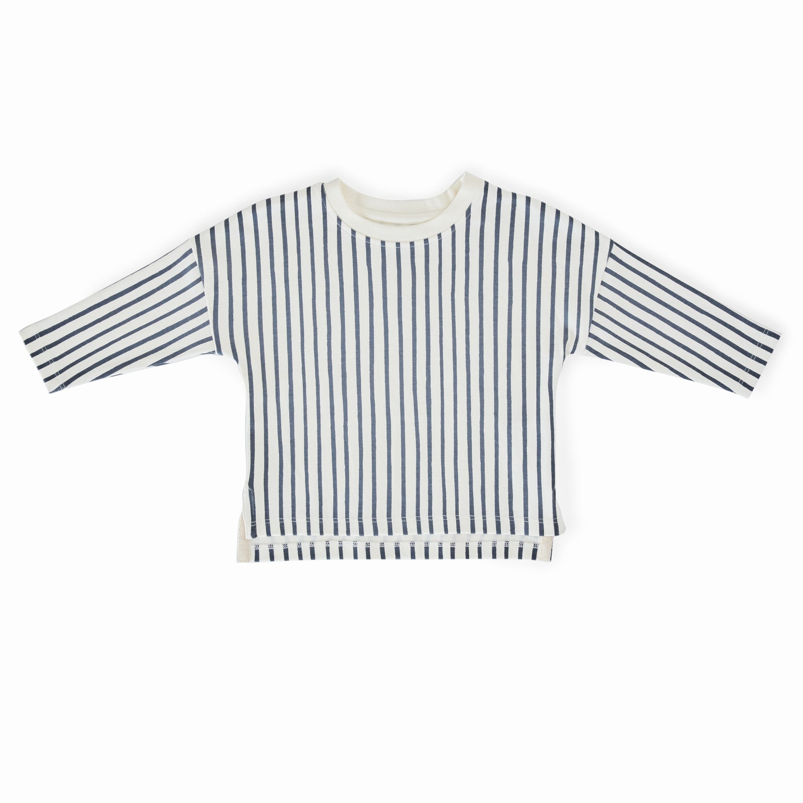 Dropped Shoulder Long Sleeve Top Pehr Canada Stripes Away Ink Blue 18 - 24 mos. 