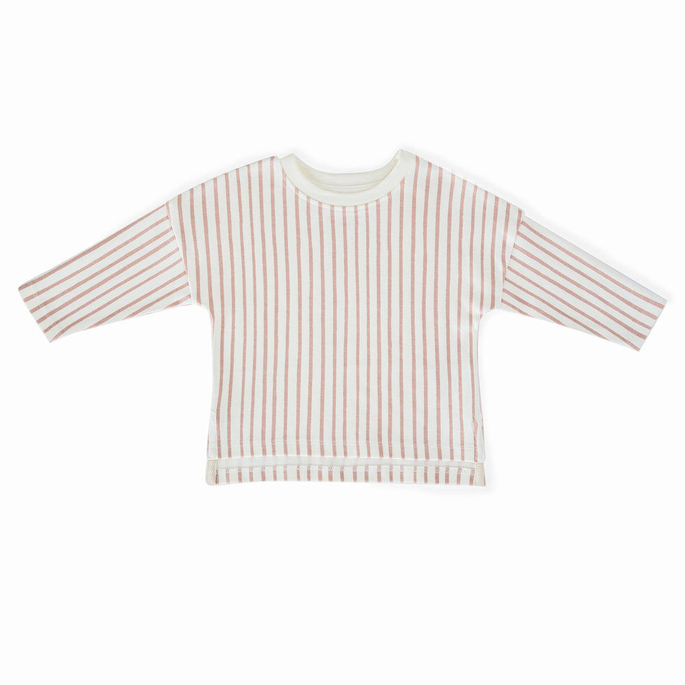 Dropped Shoulder Long Sleeve Top Pehr Canada Stripes Away Peony 18 - 24 mos. 