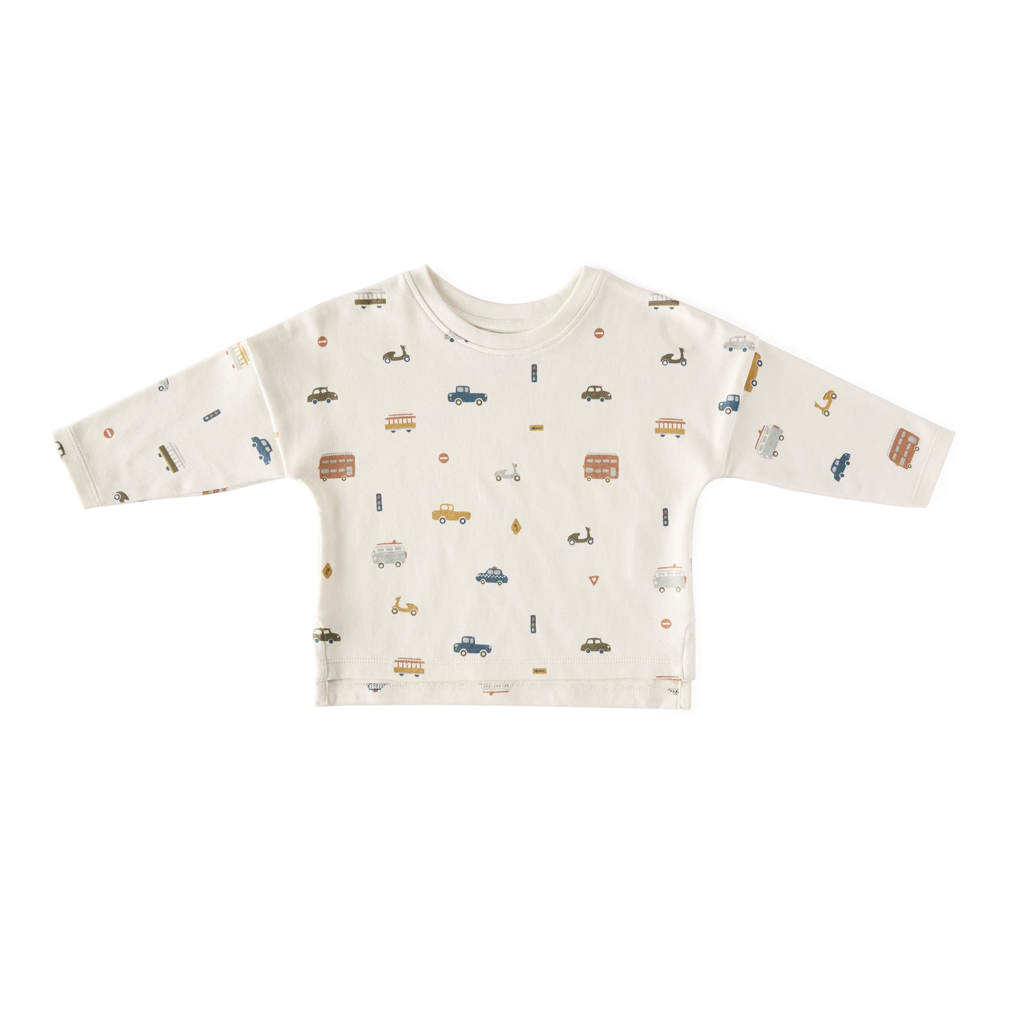 Pehr-Dropped Shoulder Long Sleeve Toddler Top-Rush Hour-1