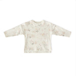 Pehr-Dropped Shoulder Long Sleeve Toddler Top-Flower Patch-1