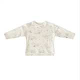 Pehr-Dropped Shoulder Long Sleeve Toddler Top-Flower Patch-1