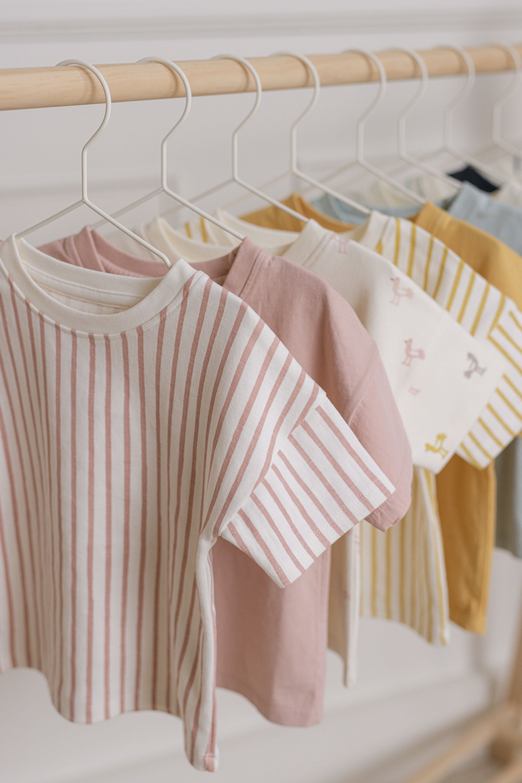 Pehr-Dropped Shoulder Short Sleeve T-Shirt-Stripes Away Peony-4