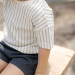 Pehr-Dropped Shoulder Short Sleeve T-Shirt-Stripes Away Sea-3