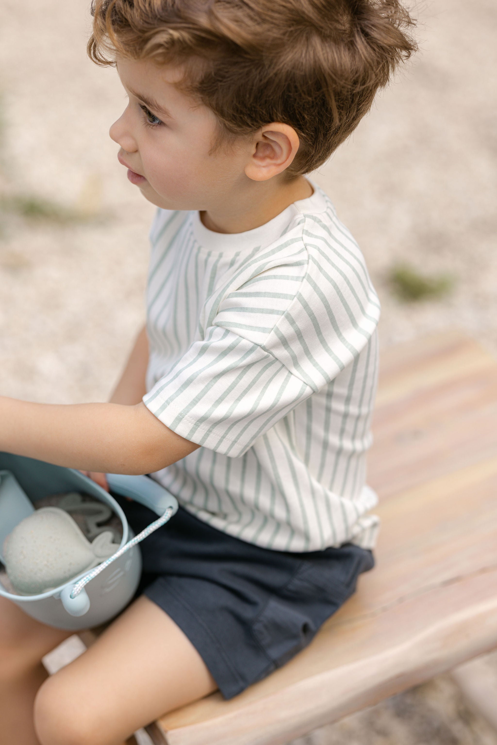 Pehr-Dropped Shoulder Short Sleeve T-Shirt-Stripes Away Sea-2