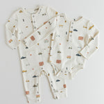 Pehr-Henley Patch Pocket Romper-Rush Hour-6