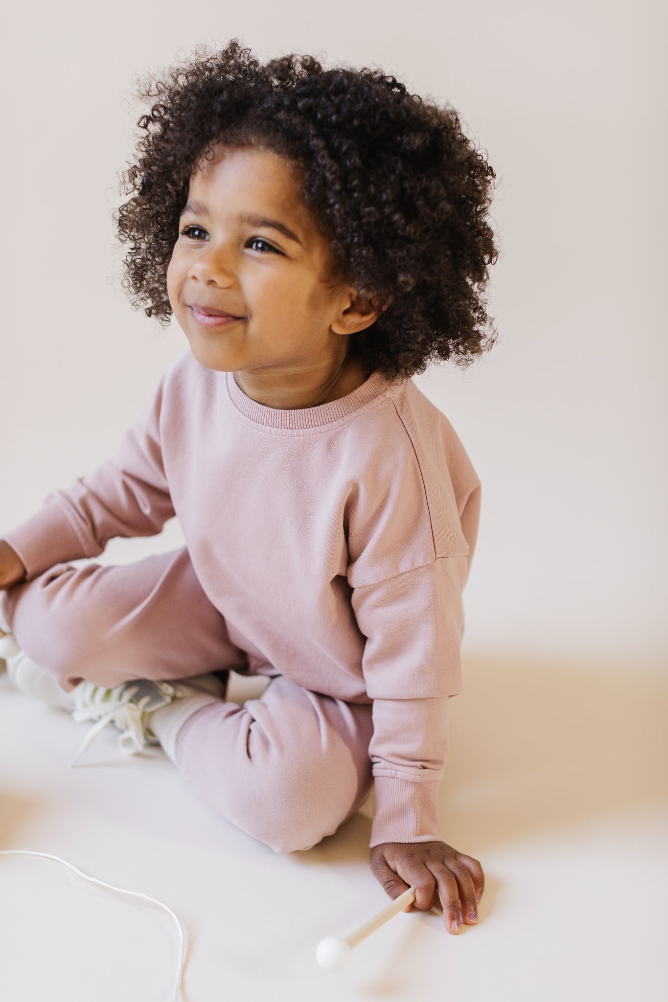 Pehr-French Terry Sweatshirt-Soft Peony-3