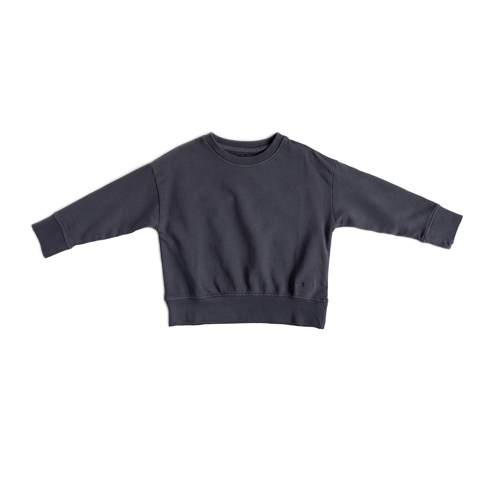 French Terry Sweatshirt Top Pehr Canada Ink Blue 18 - 24 mos. 