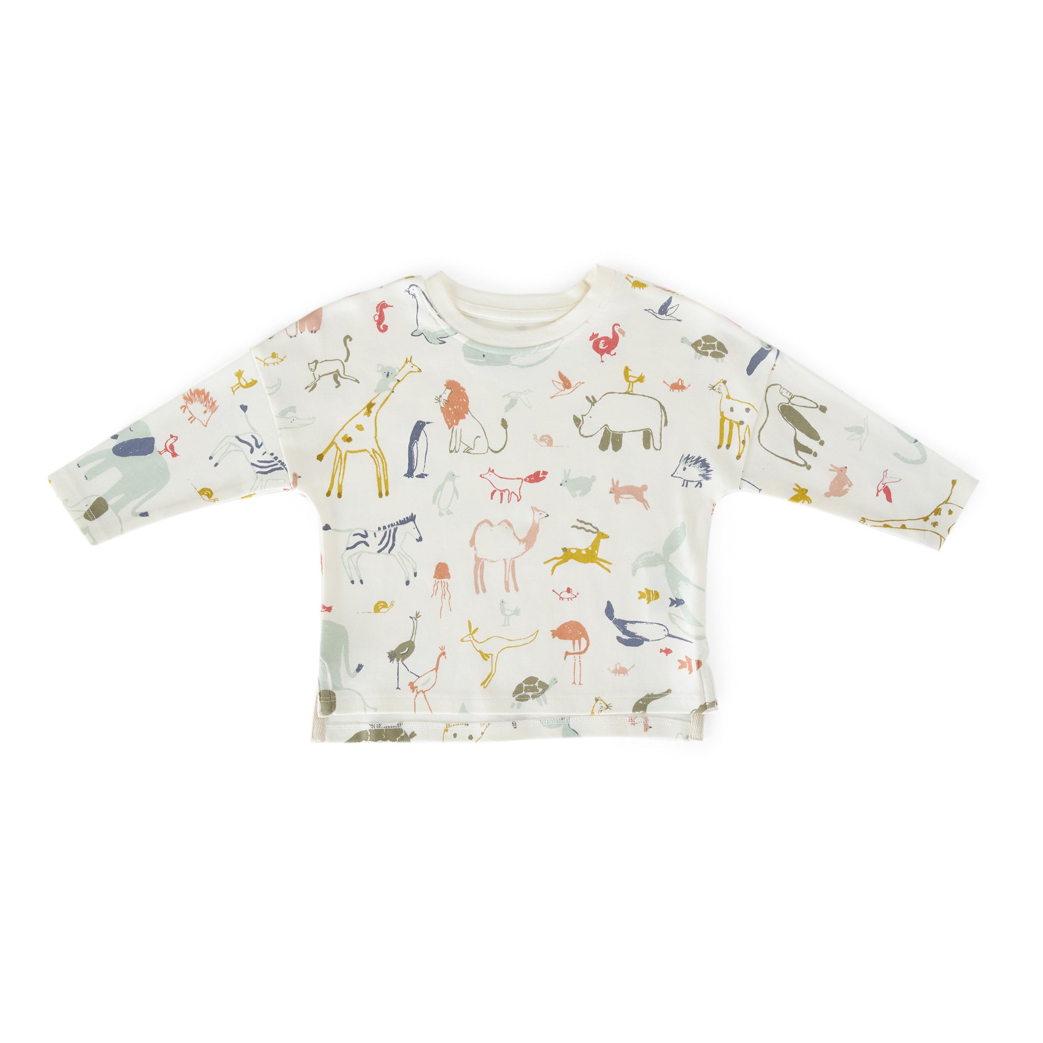 Pehr-Dropped Shoulder Long Sleeve Toddler Top-Into The Wild-1