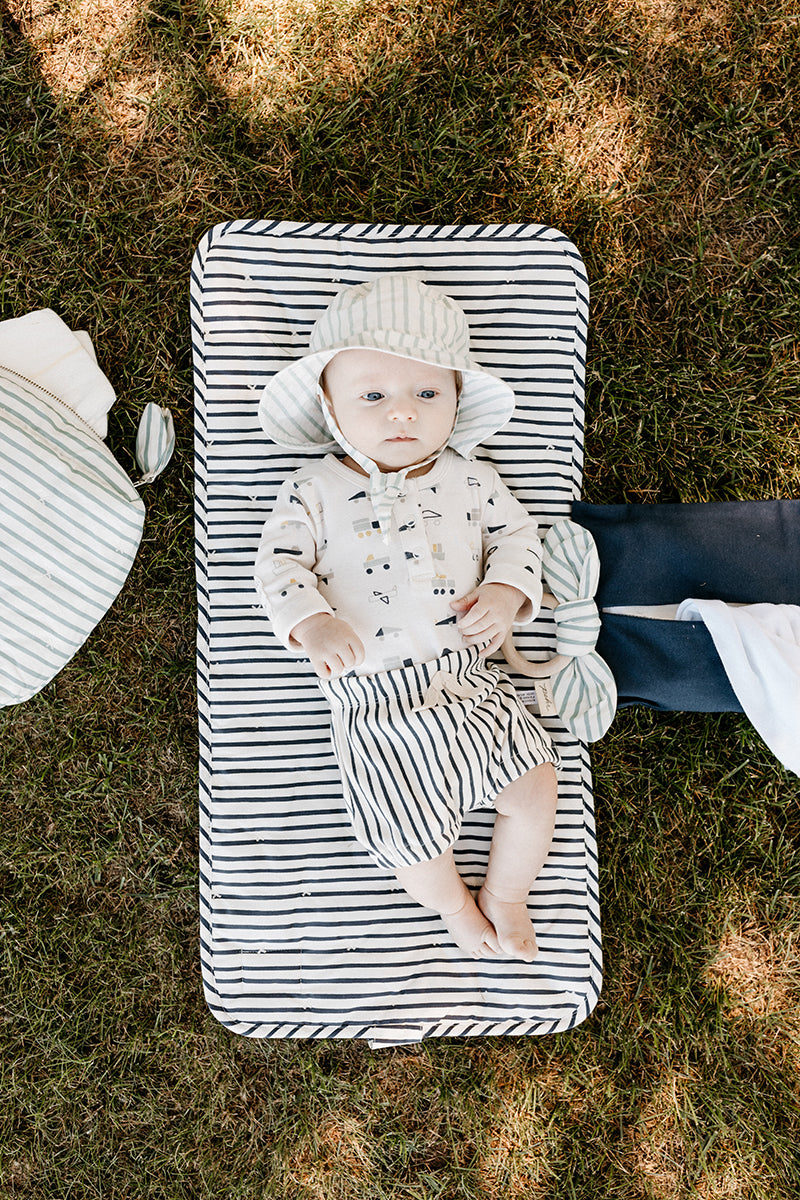 Striped On the Go Portable Changing Pad Changing Pad Pehr   