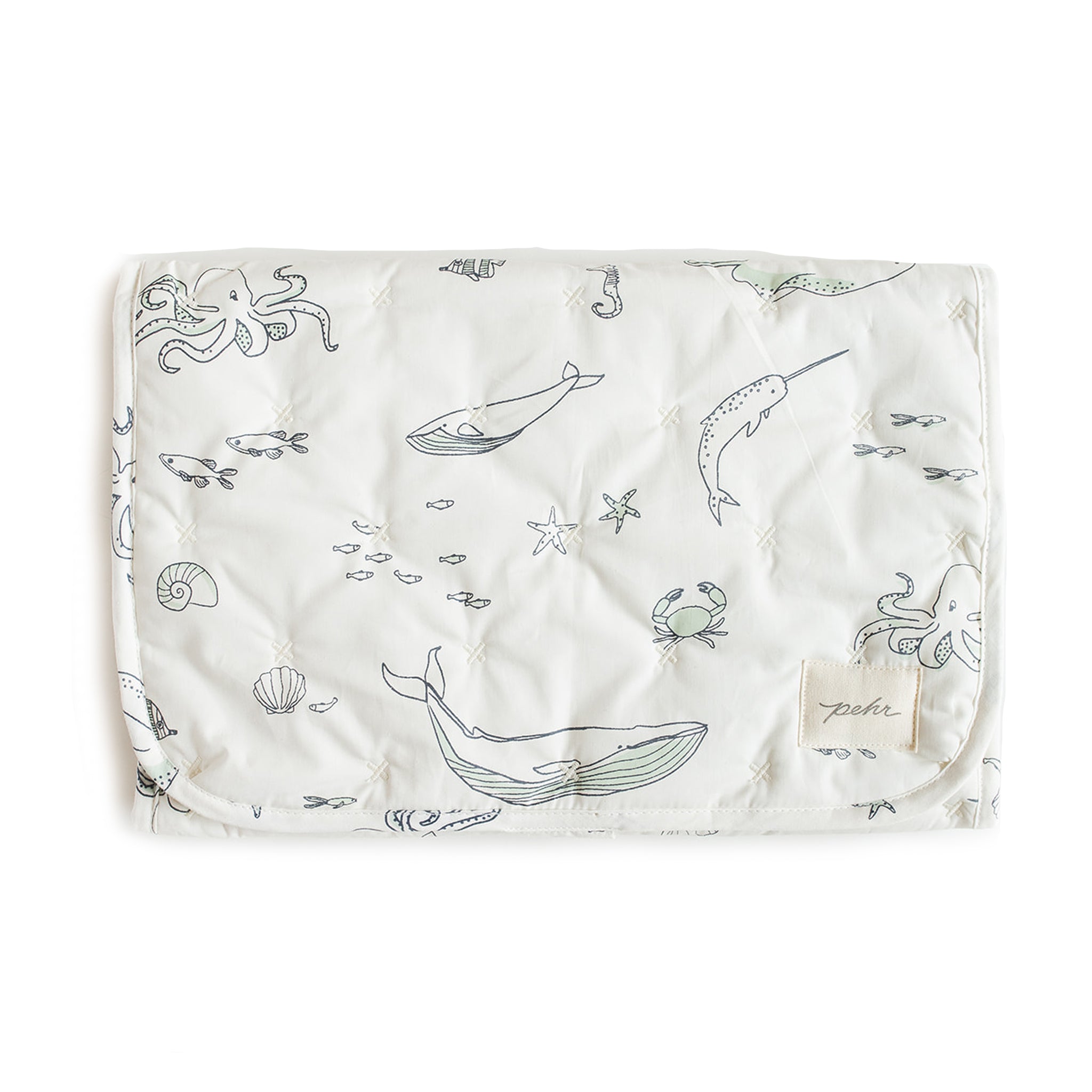 Pehr-On the Go Portable Changing Pad-Life Aquatic-1