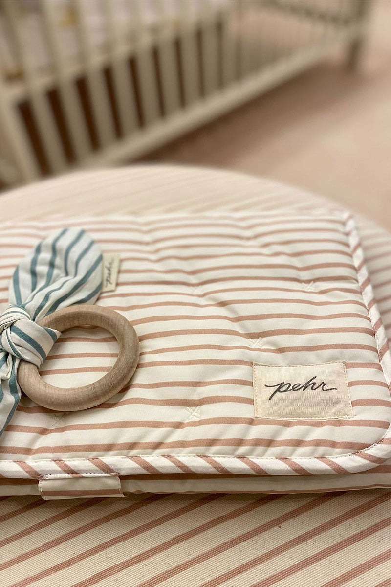 Striped On the Go Portable Changing Pad Changing Pad Pehr   