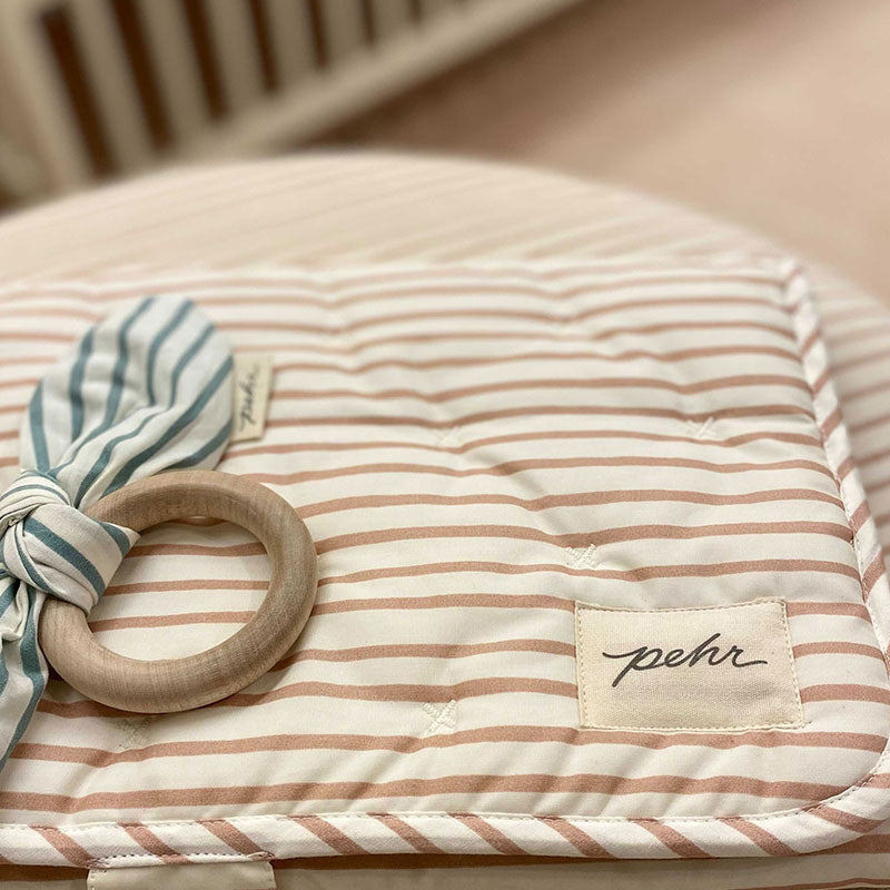 Striped On the Go Portable Changing Pad Changing Pad Pehr   