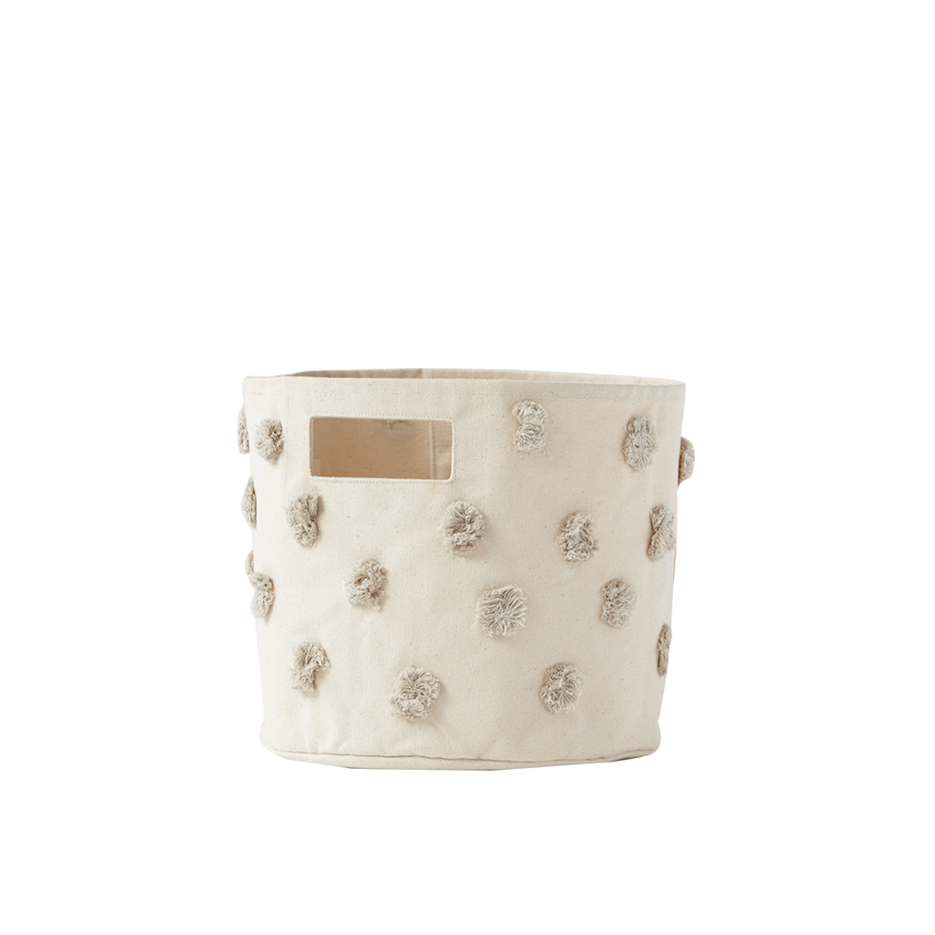 Pom Pom Basket - Pint Pint Pehr Grey  