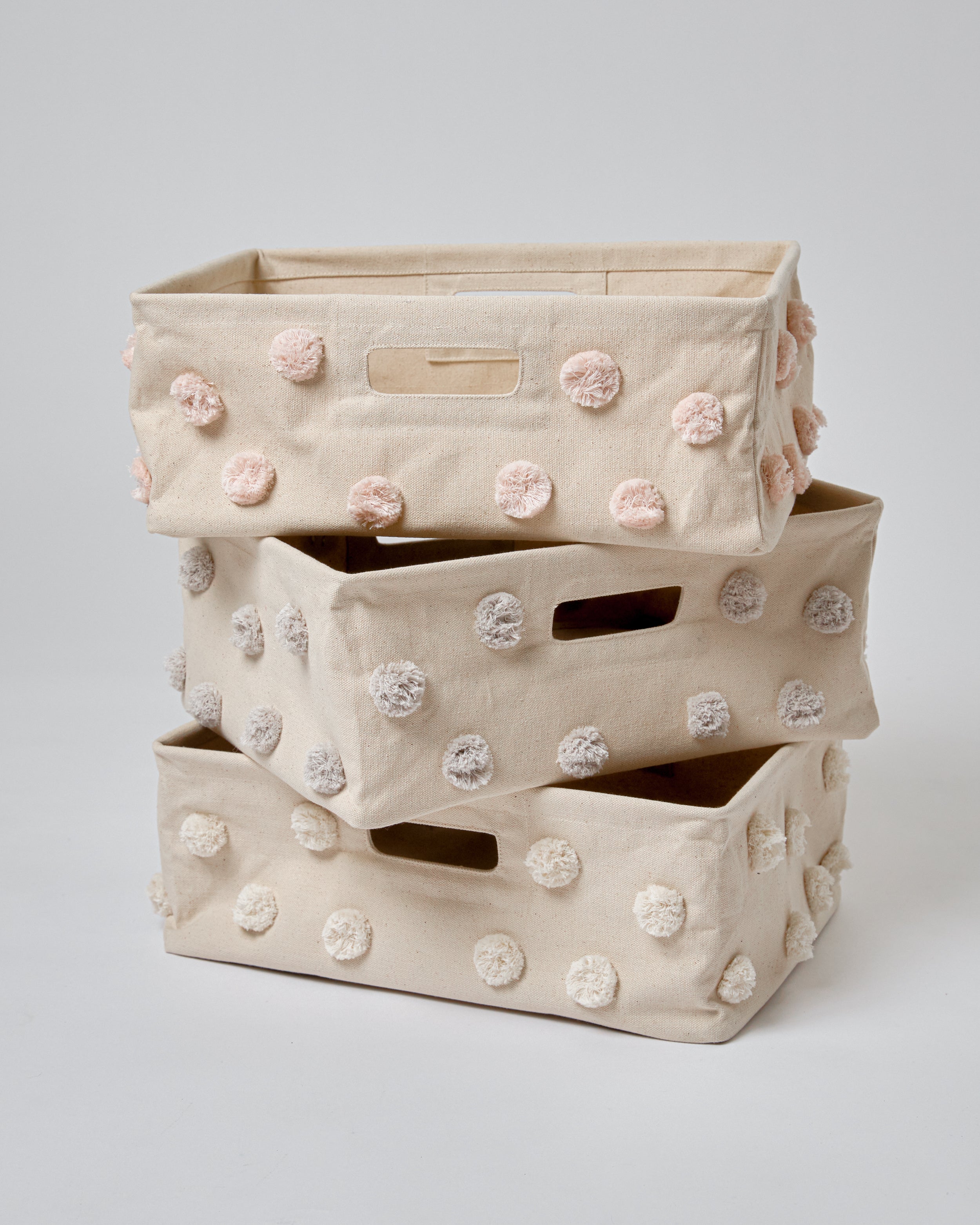 Pehr-Pom Pom Basket - Hideaway-Blush Small-3