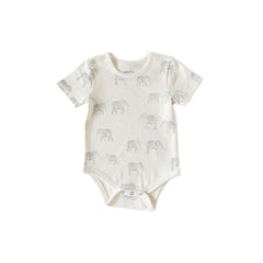 Pehr-Short Sleeve Shoulder Snap One-Piece-Follow Me Elephant-1